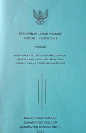 PERATURAN LURAH SEMANU NOMOR 1 TAHUN 2021